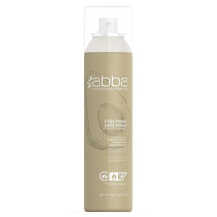 ABBA Firm Finish Hair Spray in an 8 oz aerosol can with avocado oil and grapefruit