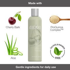 Abba Gentle Conditioner, 8 oz, with cherry bark, aloe and ProQuinoa Complex for sensitive hair and scalp