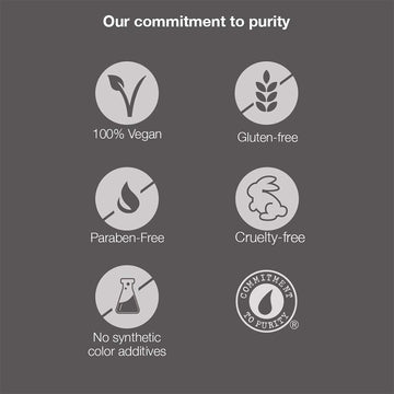 Abba hair care commitment to purity: vegan, gluten-free, paraben-free, cruelty-free and free from synthetic color additives