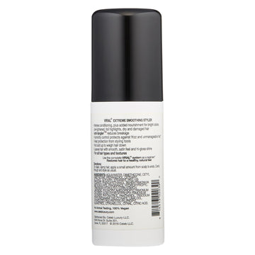 Back view of Celeb Luxury Viral Extreme Smoothing Styler showing benefits, directions, and ingredients.