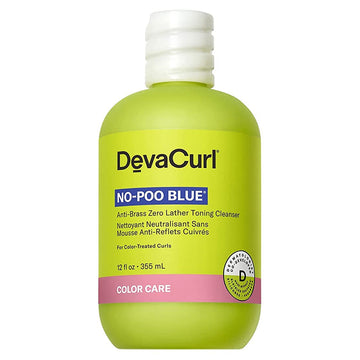 DevaCurl NO-POO BLUE Anti-Brass Zero Lather Toning Cleanser