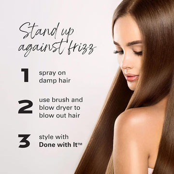How to use Keracolor Preserve Plus: spray on damp hair, blow-dry with a brush, then style