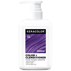 Keracolor Color + Clenditioner Purple in a 12 fl oz white pump bottle