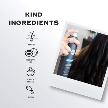 Keracolor Done With It Finishing Spray with keratin, coconut oil, castor seed oil and biotin