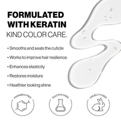 Keracolor High Shine Tinted Gloss keratin formula benefits include smoother cuticles, improved resilience and elasticity, restored moisture, and healthier-looking shine