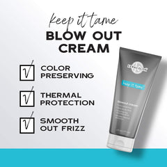 Keracolor Keep It Tame Blowout Cream preserves color, provides heat protection and smooths frizz