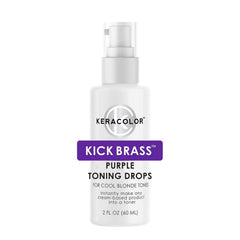 Keracolor Kick Brass Purple Toning Drops for cool blonde tones, 2 oz bottle
