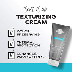 Keracolor Text It Up Texturizing Cream preserves color, provides heat protection and enhances waves and curls