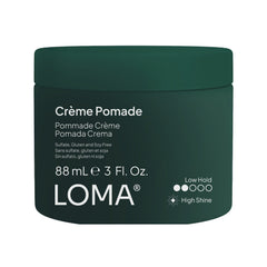Loma Crème Pomade 3 oz styling jar with low hold and high shine