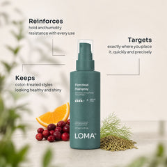 Loma Firm Hold Hairspray supporting humidity-resistant hold and precise application for color-treated styles