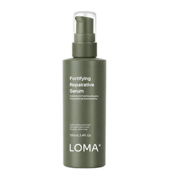 Loma Fortifying Repairative Serum 3.4 oz olive green pump bottle on a white background