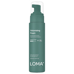 Loma Volumizing Foam 8 oz teal pump bottle with medium hold and high shine