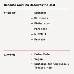 OLAPLEX Nº.9 Bond Protector Nourishing Hair Serum graphic listing sulfate-free, silicone-free, phthalate-free, paraben-free, MIC/MIT-free, and protein-free qualities, plus color-safe and vegan benefits