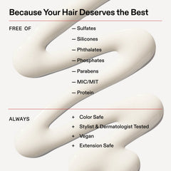 OLAPLEX Scalp Longevity Treatment formula graphic listing sulfate-free, silicone-free, phthalate-free, phosphate-free, paraben-free, MIC/MIT-free, and protein-free qualities, plus color-safe, vegan, and extension-safe benefits