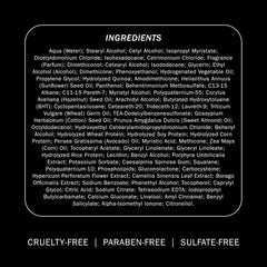 TRUSS Miracle Conditioner ingredient list with cruelty-free, paraben-free, and sulfate-free product claims.