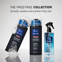 TRUSS Professional Frizz Zero collection with shampoo, conditioner and liquid mask spray for smoothing and controlling frizzy hair