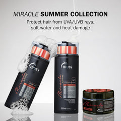 TRUSS Professional Miracle Summer Shampoo, Conditioner and Mask for protection against UVA and UVB rays, salt water and heat damage