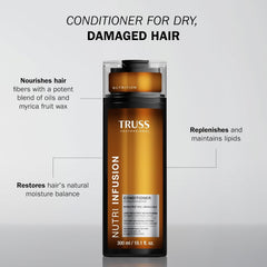 TRUSS Professional Nutri Infusion Conditioner nourishes dry damaged hair, replenishes lipids and restores the natural moisture balance