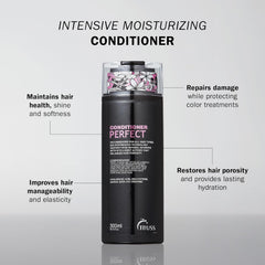 TRUSS Professional Perfect Conditioner benefits for hydration, damage repair, elasticity, softness and balanced hair porosity
