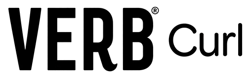 Verb Curl collection logo in black text on a white background