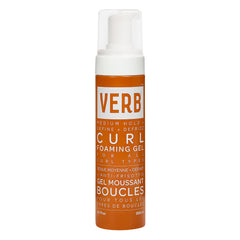 Verb Curl Foaming Gel in a 6.7 oz orange pump bottle for all curl types