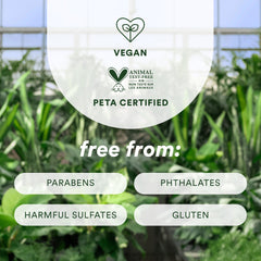 Verb Density Peptide Shampoo highlighting its vegan, PETA-certified formula free from parabens, phthalates, harmful sulfates, and gluten