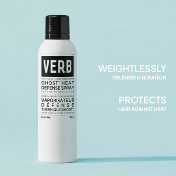 Verb Ghost Heat Defense Spray 5.5 oz highlighting lightweight hydration and heat protection