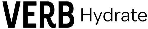 Verb Hydrate collection logo in black text on a white background